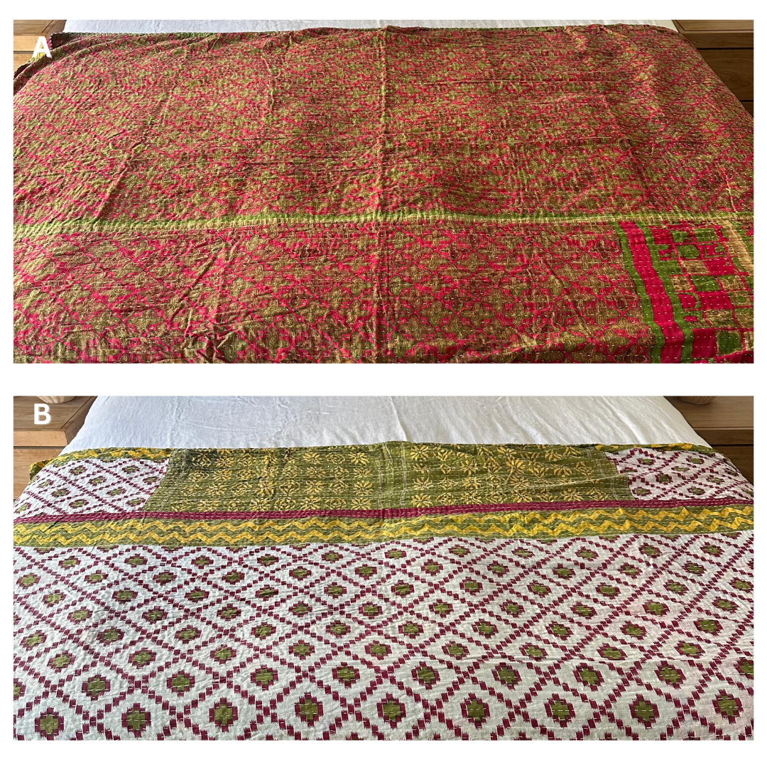 Vintage Kantha Quilt - No. 463