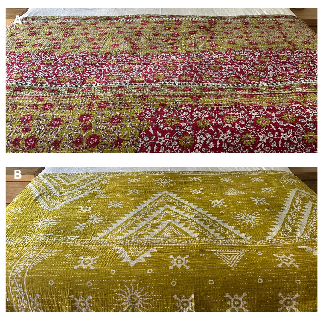 Vintage Kantha Quilt - No. 457