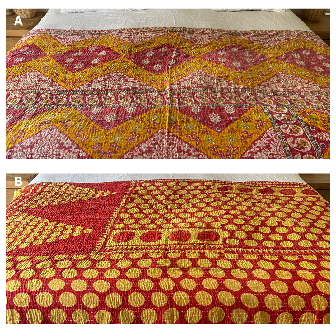 Vintage Kantha Quilt - No. 455